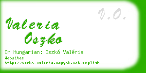 valeria oszko business card