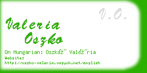 valeria oszko business card